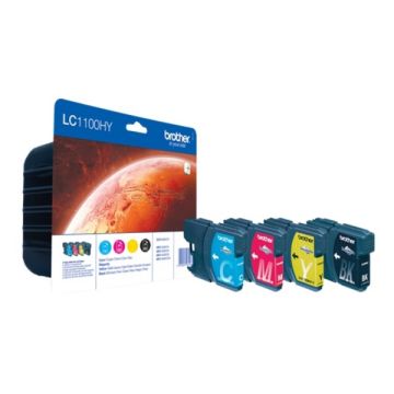 LC1100HYVALBPBrother - multipack 4 couleurs : noire, cyan, magenta, jaune - cartouches d&#039;encre de marque