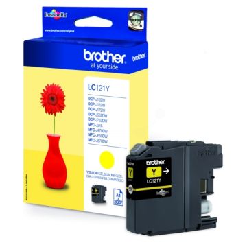 LC121YBrother - jaune - cartouche de marque