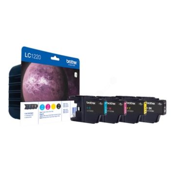 LC1220VALBPBrother - multipack 4 couleurs : noire, cyan, magenta, jaune - cartouches d'encre de marque