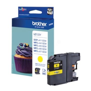 LC123YBPBrother - jaune - cartouche de marque