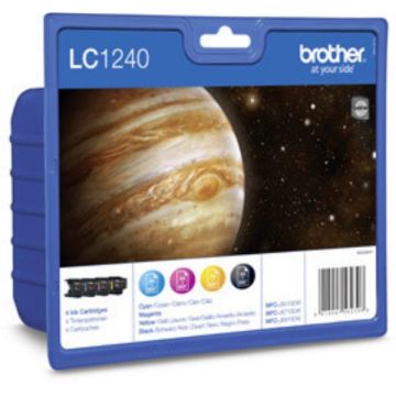 LC1240VALBPBrother - multipack 4 couleurs : noire, cyan, magenta, jaune - cartouches d&#039;encre de marque