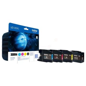 LC1280XLVALBPDRBrother - multipack 4 couleurs : noire, cyan, magenta, jaune - cartouches d&#039;encre de marque