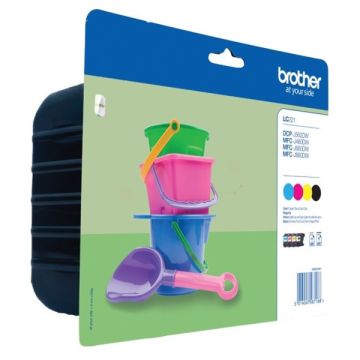 LC221VALBPBrother - multipack 4 couleurs : noire, cyan, magenta, jaune - cartouches d&#039;encre de marque
