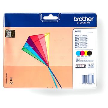 LC223VALBPDRBrother - multipack 4 couleurs : noire, cyan, magenta, jaune - cartouches d&#039;encre de marque