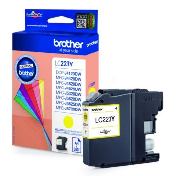 LC223YBrother - jaune - cartouche de marque