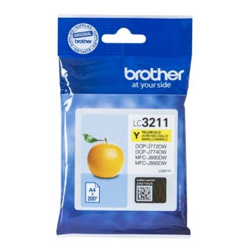 LC3211YBrother - jaune - cartouche de marque