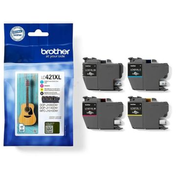 LC421XLVALBrother - multipack 4 couleurs : noire, cyan, magenta, jaune - cartouches d&#039;encre de marque
