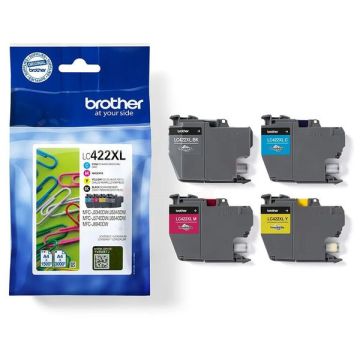 LC422XLVALBrother - multipack 4 couleurs : noire, cyan, magenta, jaune - cartouches d&#039;encre de marque