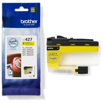 LC427YBrother - jaune - cartouche de marque