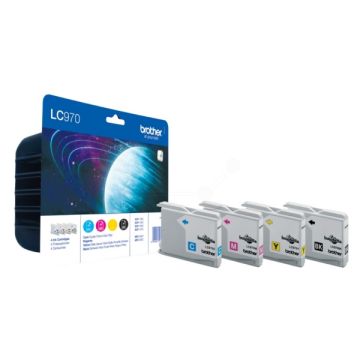LC970VALBPDRBrother - multipack 4 couleurs : noire, cyan, magenta, jaune - cartouches d&#039;encre de marque