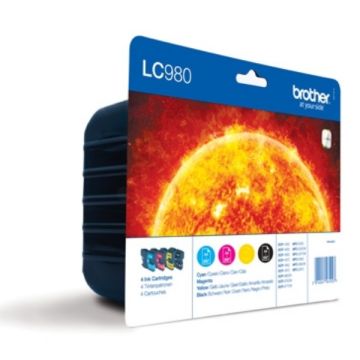 LC980VALBPDRBrother - multipack 4 couleurs : noire, cyan, magenta, jaune - cartouches d&#039;encre de marque