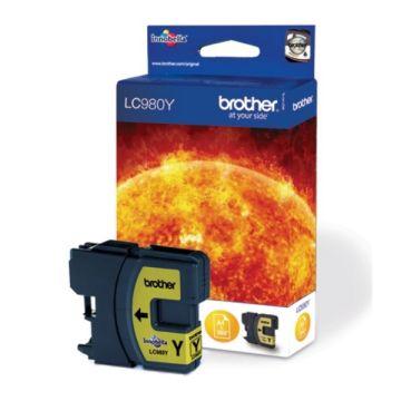 LC980YBrother - jaune - cartouche de marque