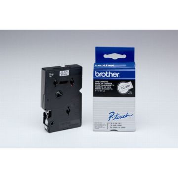 TC291Brother - noir, blanc - ruban cassette de marque