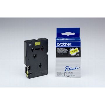 TC691Brother - noir, jaune - ruban cassette de marque