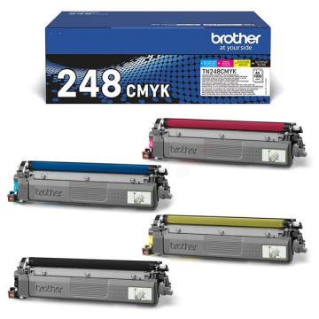 TN248CMYKBrother - multipack 4 couleurs : noir, cyan, magenta, jaune - toners de marque