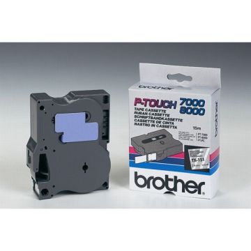 TX151Brother - noir, transparent - ruban cassette de marque