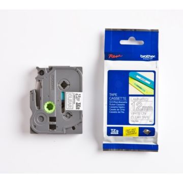 TZE135Brother - transparent, blanc - ruban cassette de marque