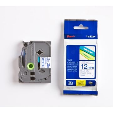TZE233Brother - bleu, blanc - ruban cassette de marque