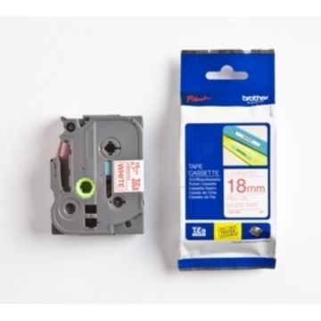 TZE242Brother - rouge, blanc - ruban cassette de marque