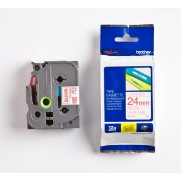 TZE252Brother - rouge, blanc - ruban cassette de marque