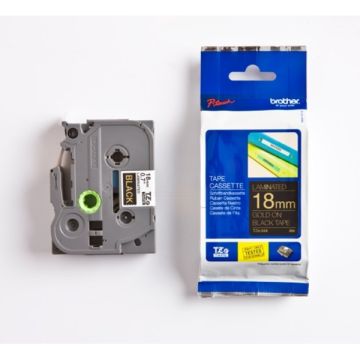 TZE344Brother - noir, or - ruban cassette de marque