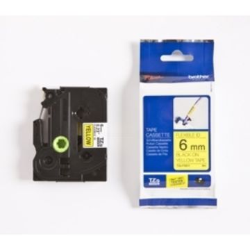TZEFX611Brother - noir, jaune - ruban cassette de marque