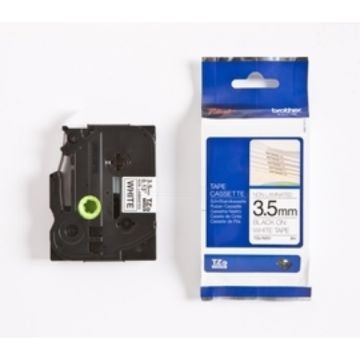 TZEN201Brother - noir, blanc - ruban cassette de marque