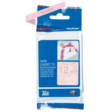 TZERE34Brother - or, rose - ruban cassette de marque