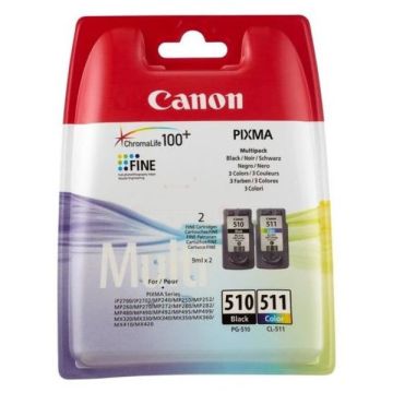 2970B010 / PG-510+CL-511 Canon - multipack 2 couleurs : noire, multicouleur - cartouches à tête d'impression de marque