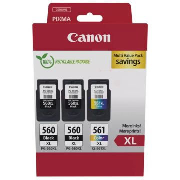 3712C009 / PG-560XL+CL-561XL Canon - multipack 3 couleurs : noire, multicouleur - cartouches à tête d'impression de marque