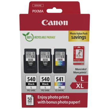 5224B015 / PG-540L+CL-541XL Canon - multipack 3 couleurs : noire, multicouleur - cartouches à tête d&#039;impression de marque