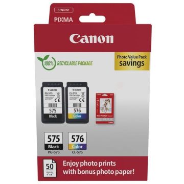 5438C004 / PG-575/CL-576 Canon - multipack 2 couleurs : noire, multicouleur - cartouches à tête d&#039;impression de marque