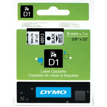 40913 / S0720680 Dymo - noir, blanc - ruban cassette de marque
