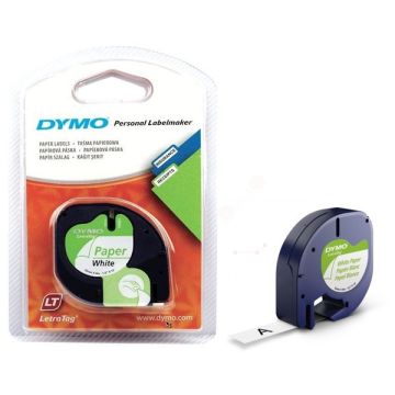 91200 / S0721510 Dymo - noir, blanc - ruban cassette de marque
