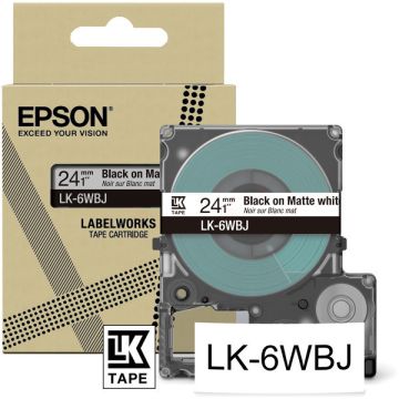 C53S672064 / LK-6WBJ Epson - noir, blanc - rouleau d'étiquettes de marque