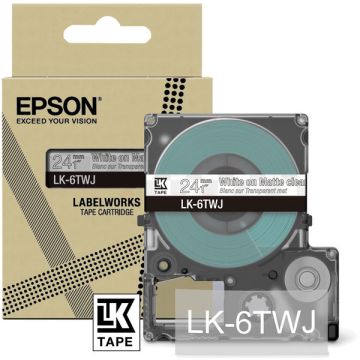 C53S672070 / LK-6TWJ Epson - transparent, blanc - rouleau d'étiquettes de marque