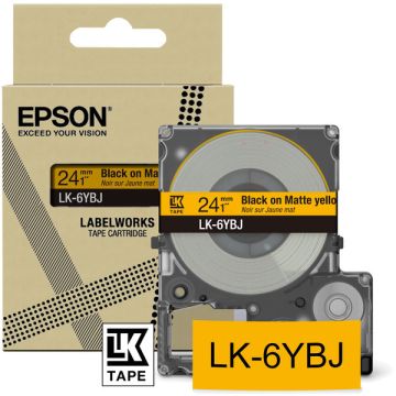 C53S672076 / LK-6YBJ Epson - noir, jaune - rouleau d'étiquettes de marque