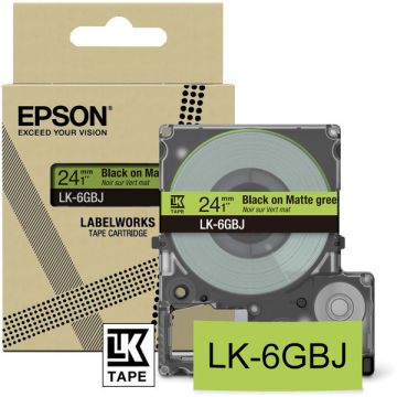 C53S672079 / LK-6GBJ Epson - noir, transparent - rouleau d'étiquettes de marque