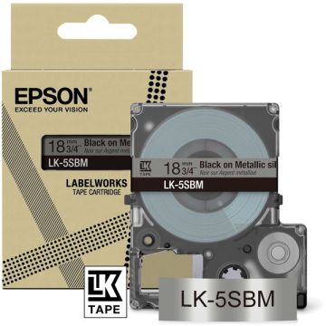 C53S672094 / LK-5SBM Epson - noir, argenté - ruban cassette de marque