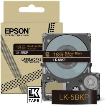 C53S672095 / LK-5BKP Epson - noir, or - rouleau d'étiquettes de marque