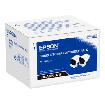C13S050751 / 0751 Epson - noir - pack de 2 - toners de marque