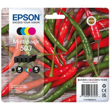 C13T09Q64010 / 503 Epson - multipack 4 couleurs : noire, cyan, magenta, jaune - cartouches d&#039;encre de marque
