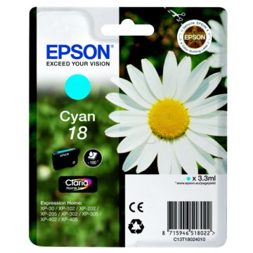 C13T18024010 / 18 Epson - cyan - cartouche de marque