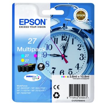 C13T27054012 / 27 Epson - multipack 3 couleurs : cyan, magenta, jaune - cartouches d&#039;encre de marque
