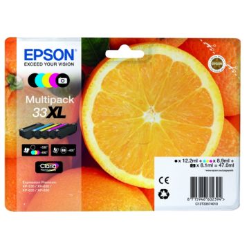 C13T33574010 / 33XL Epson - multipack 5 couleurs : noire, cyan, magenta, jaune - cartouches d&#039;encre de marque