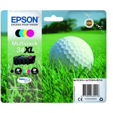 C13T34764010 / 34XL Epson - multipack 4 couleurs : noire, cyan, magenta, jaune - cartouches d&#039;encre de marque