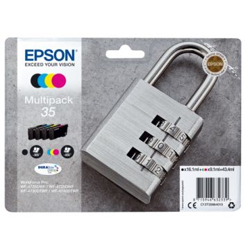 C13T35864010 / 35 Epson - multipack 4 couleurs : noire, cyan, magenta, jaune - cartouches d&#039;encre de marque
