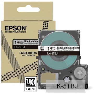 C53S672066 / LK-5TBJ Epson - noir, transparent - rouleau d'étiquettes de marque