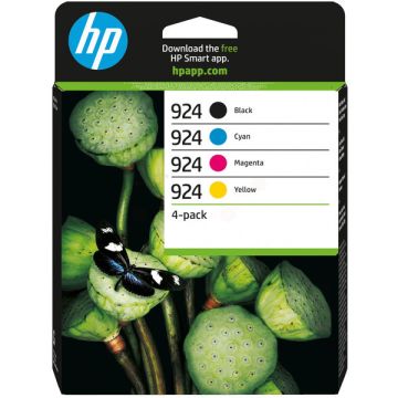 6C3Z1NE / 924 HP - multipack 4 couleurs : noire, cyan, magenta, jaune - cartouches d&#039;encre de marque