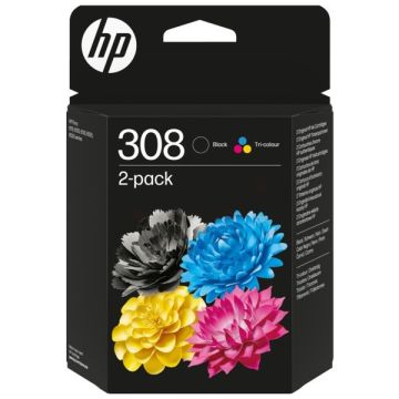 6L6S6UE#301 / 308 HP - multipack 2 couleurs : noire, multicouleur - cartouches à tête d'impression de marque